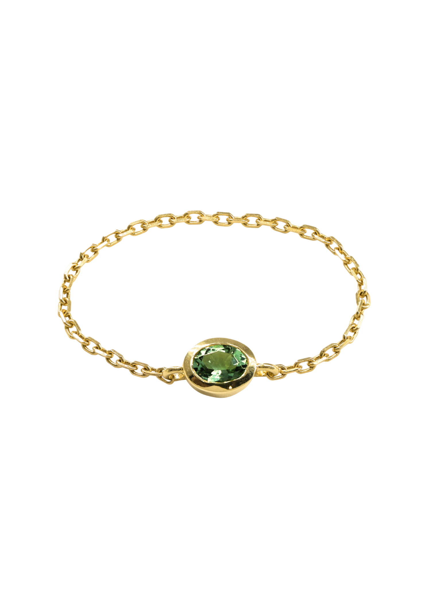 Valentine green chain ring